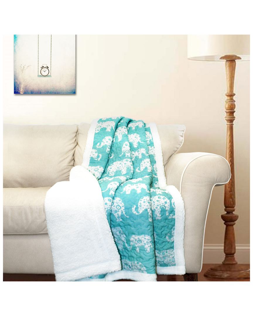Lush Decor Elephant Sherpa Parade Throw