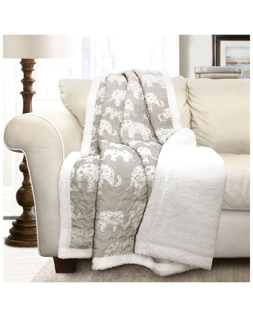 Lush Decor Elephant Sherpa Parade Throw