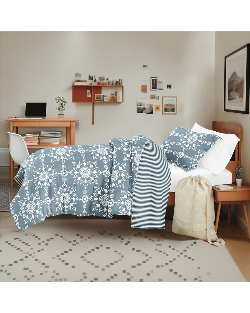 Home Collection Campus Ready Dorm Bedding Bundle In Blue