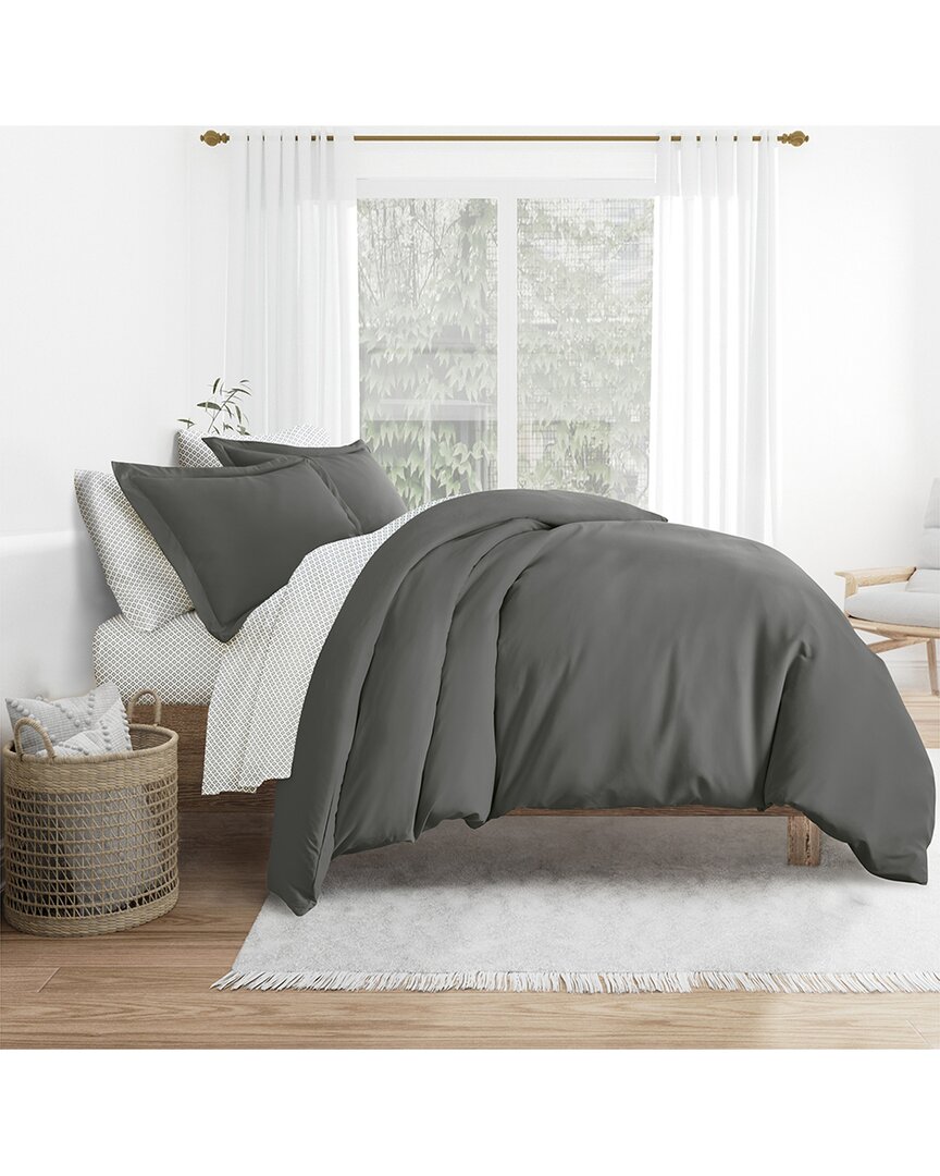 Home Collection Bedding Bundle Duvet Cover, Comforter & Sheet Set In Gray