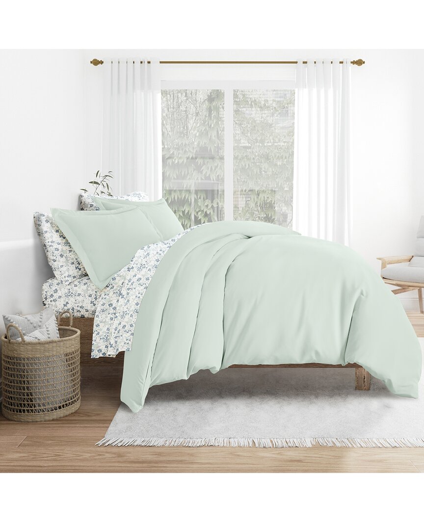 Home Collection Bedding Bundle Duvet Cover, Comforter & Sheet Set In Green