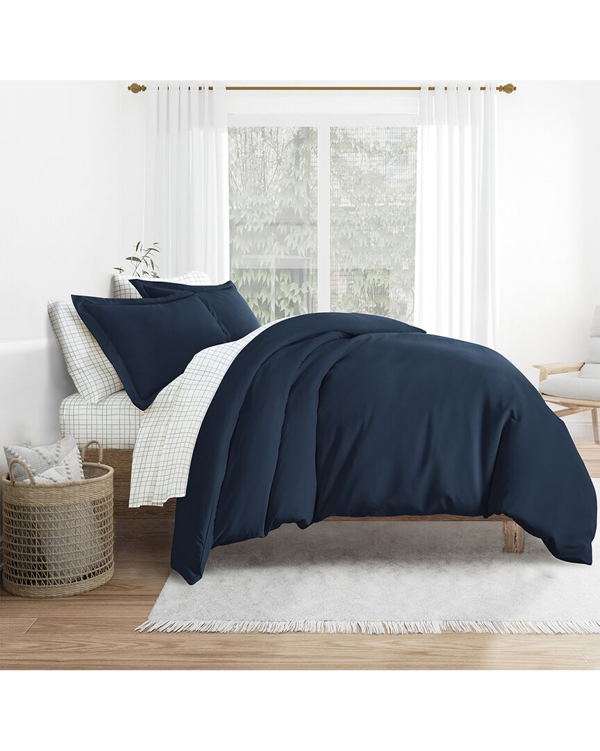 Home Collection Bedding Bundle Duvet Cover, Comforter & Sheet Set In Navy