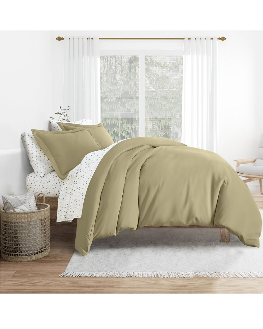 Home Collection Bedding Bundle Duvet Cover, Comforter & Sheet Set In Green