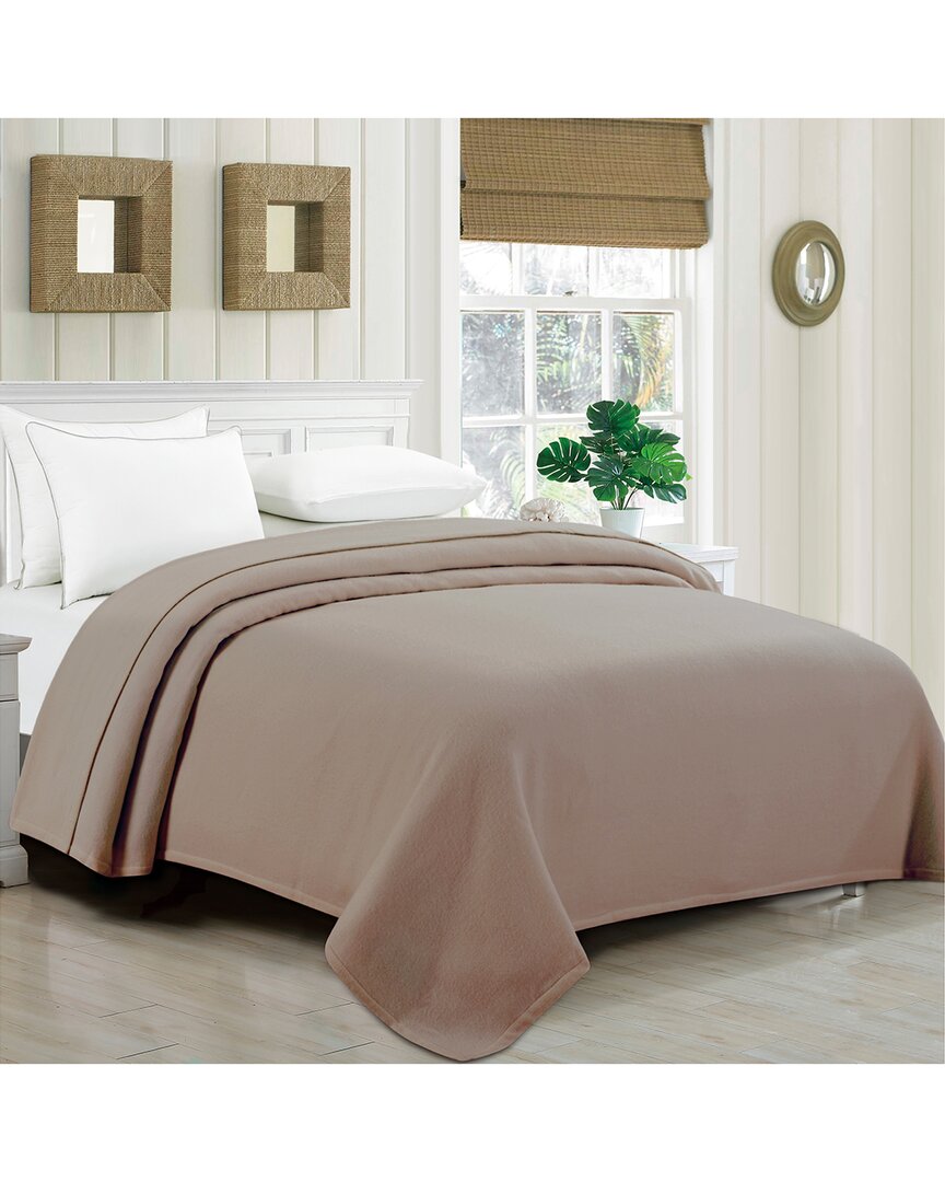 Melange Mélange Home Cashmere Lambswool Blanket In Beige