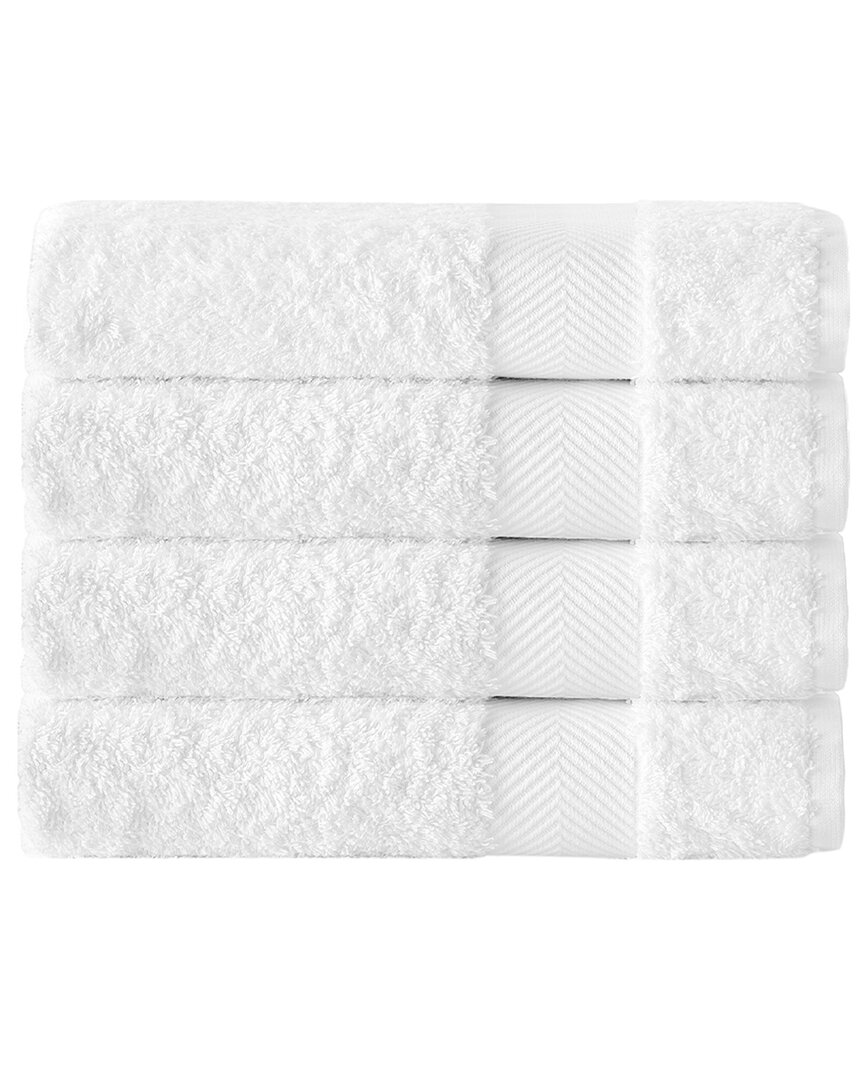 Enchante Home Kansas Turkish Cotton 4pc Hand Towels In White