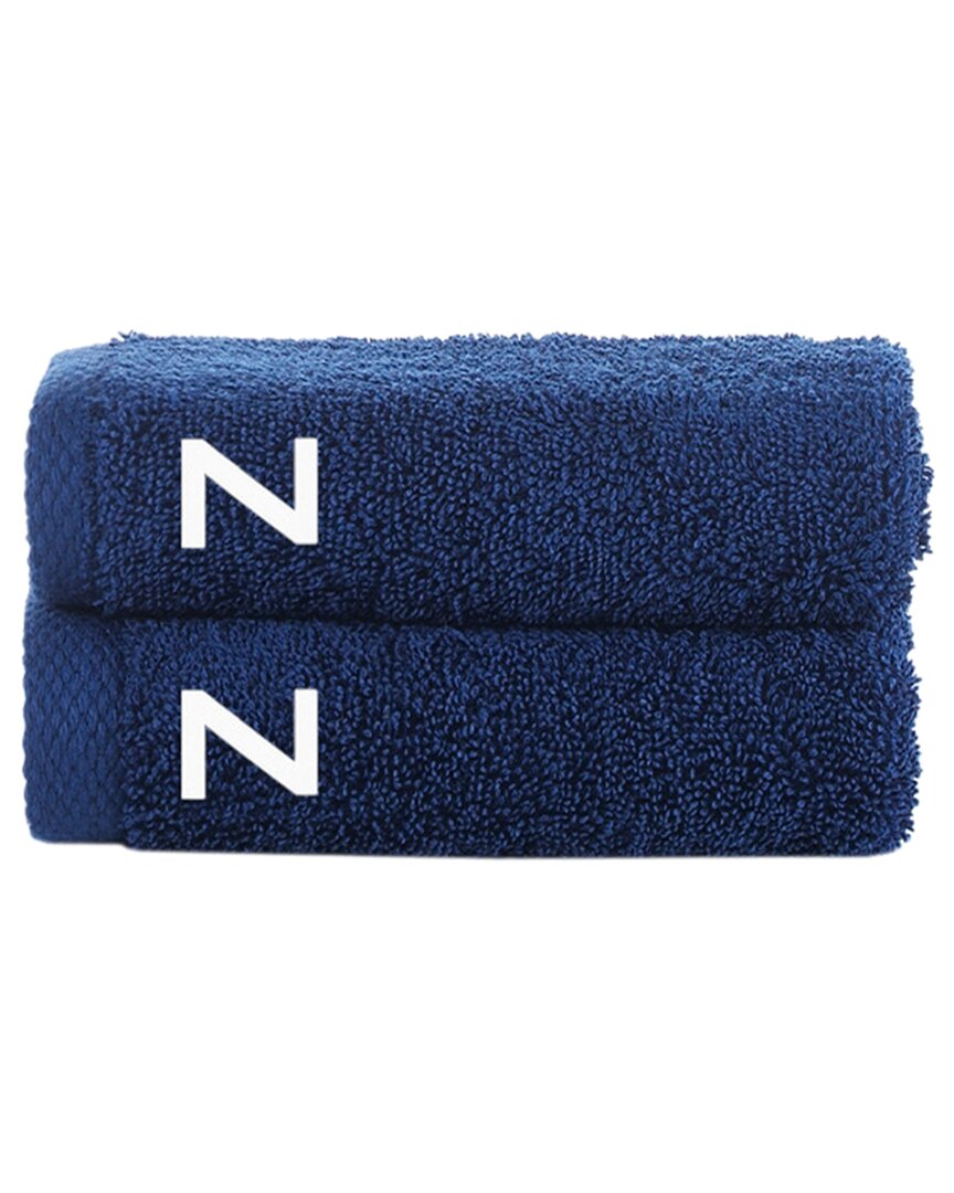 Brooks Brothers Set Of 2 Monogrammed Hand Towels