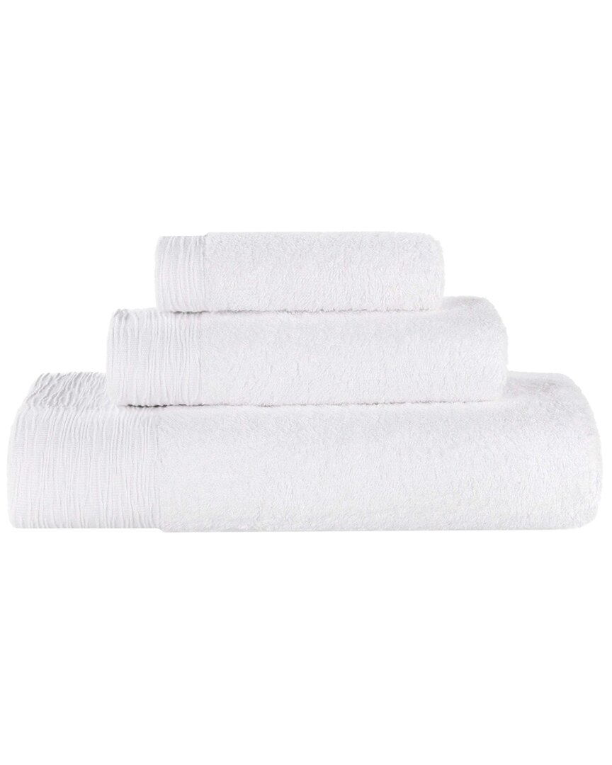Superior Rayon Eco-friendly Fluffy Soft Modern Solid 3pc Towel Set