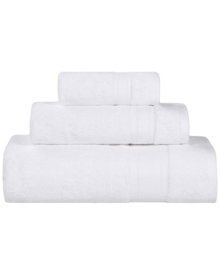 Superior Belmont Zero Twist Cotton Medium Weight Soft Absorbent 3pc Towel Set
