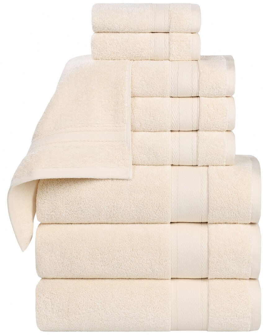 Superior Zuma Zero Twist Cotton Medium Weight Soft Absorbent 9pc Towel Set