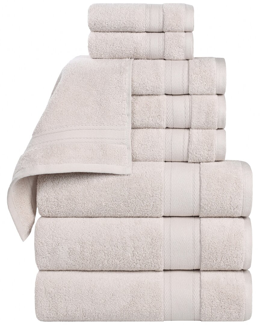 Superior Belmont Zero Twist Cotton Medium Weight Soft Absorbent 9pc Towel Set