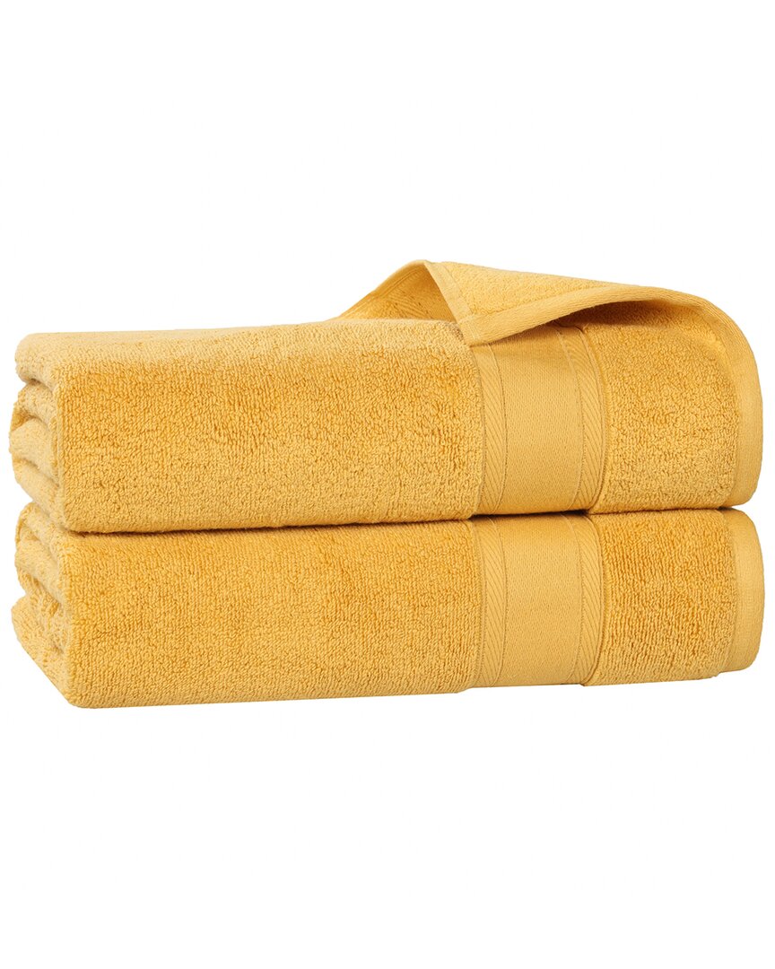 Superior Set Of 2 Belmont Zero Twist Cotton Medium Weight Soft Absorbent Bath Sheets