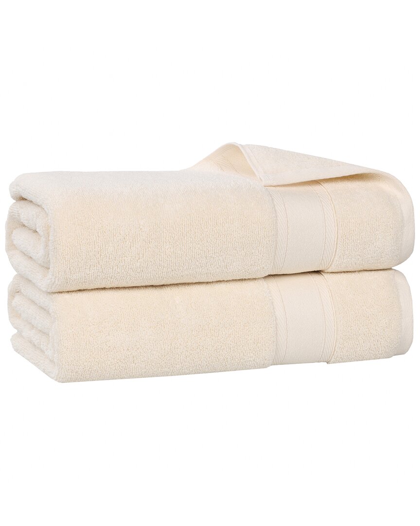Superior Set Of 2 Belmont Zero Twist Cotton Medium Weight Soft Absorbent Bath Towels
