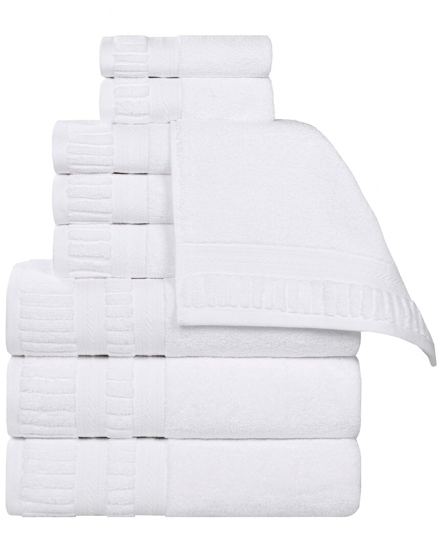 Superior Venice Zero Twist Cotton Medium Weight Soft Absorbent 9pc Towel Set