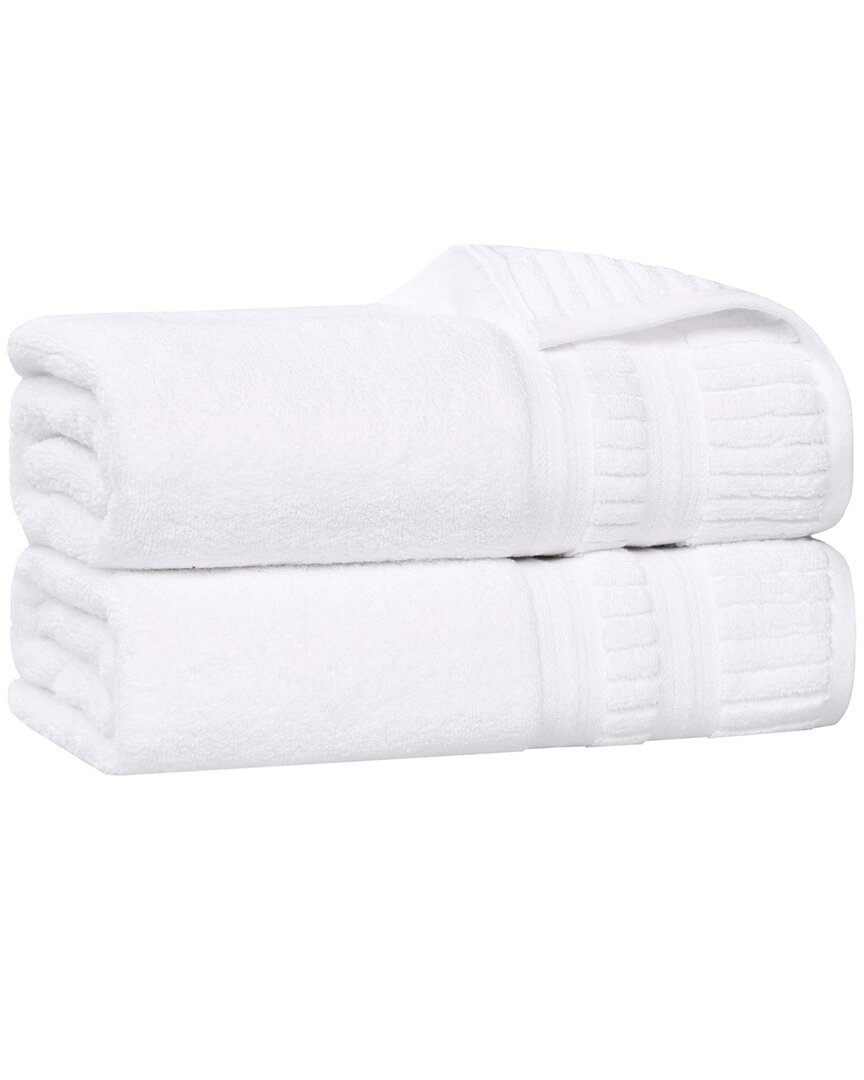 Superior Set Of 2 Venice Zero Twist Cotton Medium Weight Soft Absorbent Bath Sheets