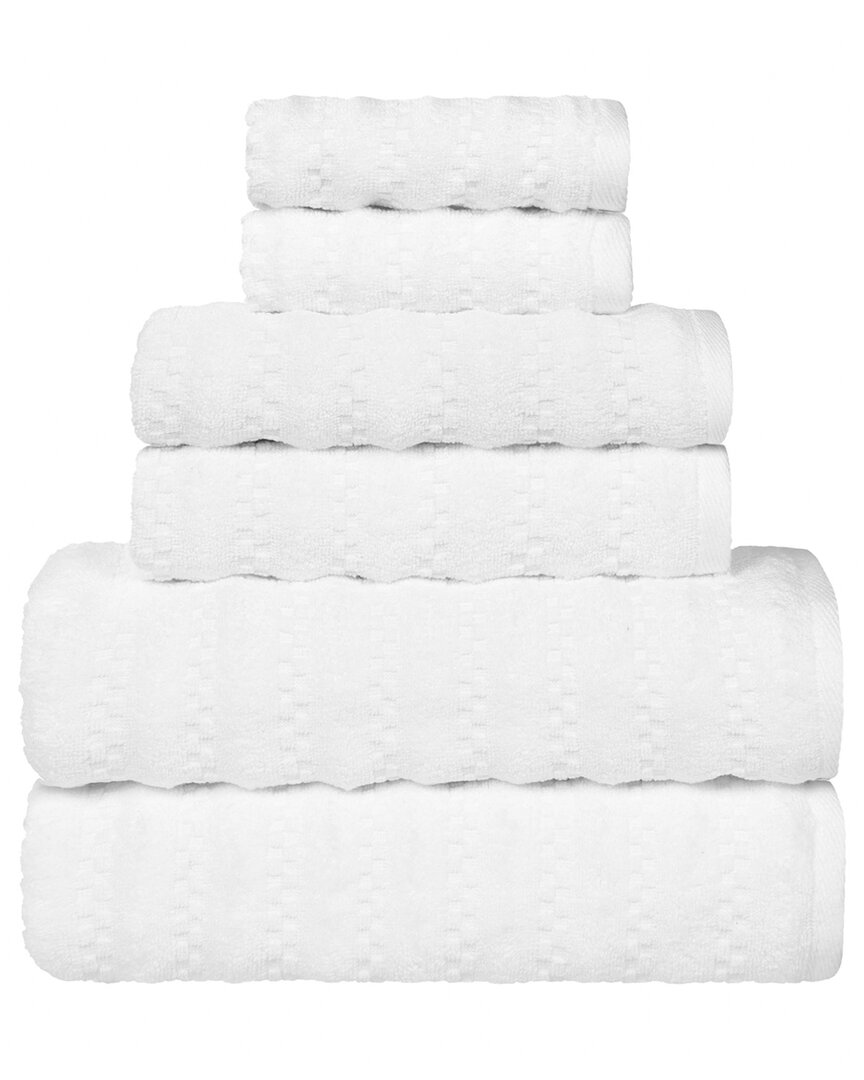 Superior Zuma Zero Twist Cotton Medium Weight Soft Absorbent 6pc Towel Set