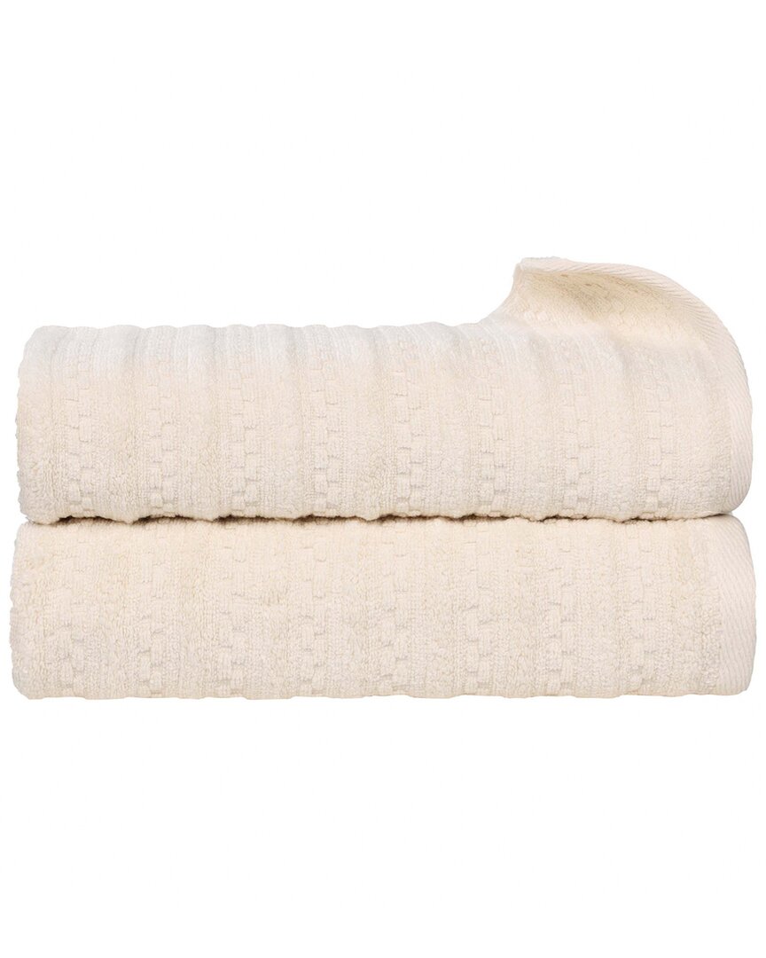 Superior Set Of 2 Zuma Zero Twist Cotton Medium Weight Soft Absorbent Bath Towels