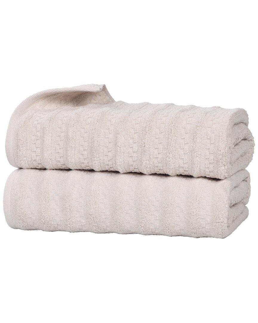 Superior Set Of 2 Zuma Zero Twist Cotton Medium Weight Soft Absorbent Bath Sheets