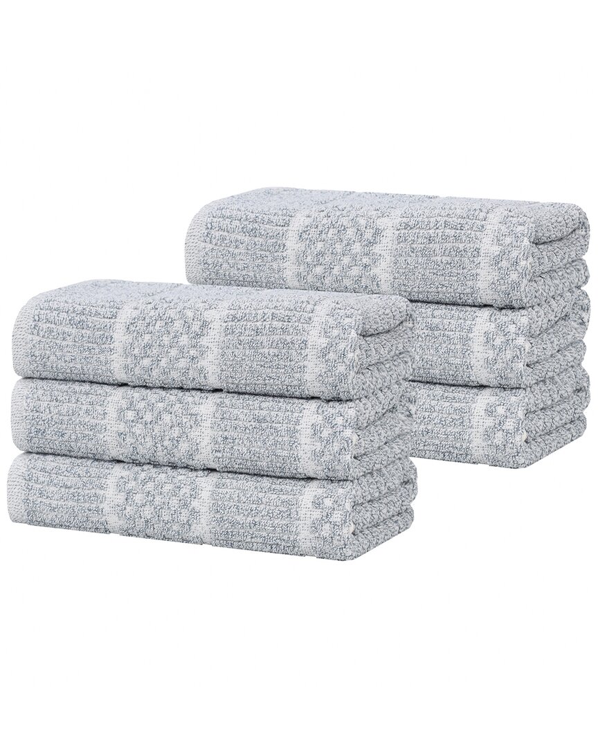 Superior Set Of 6 Naples Medium Weight Solid Hand Towels