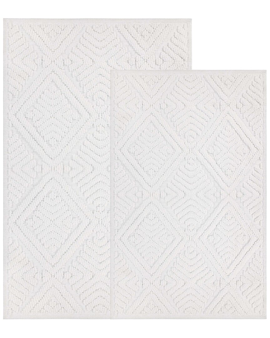 Superior Set Of 2 Medium Ceton Geometric Washable Bath Rugs