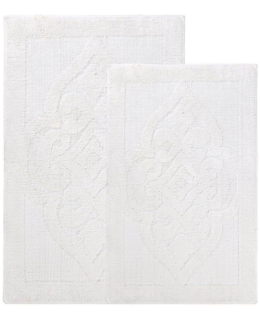 Superior Set Of 2 Medium Myra Medallion Washable Bath Rugs