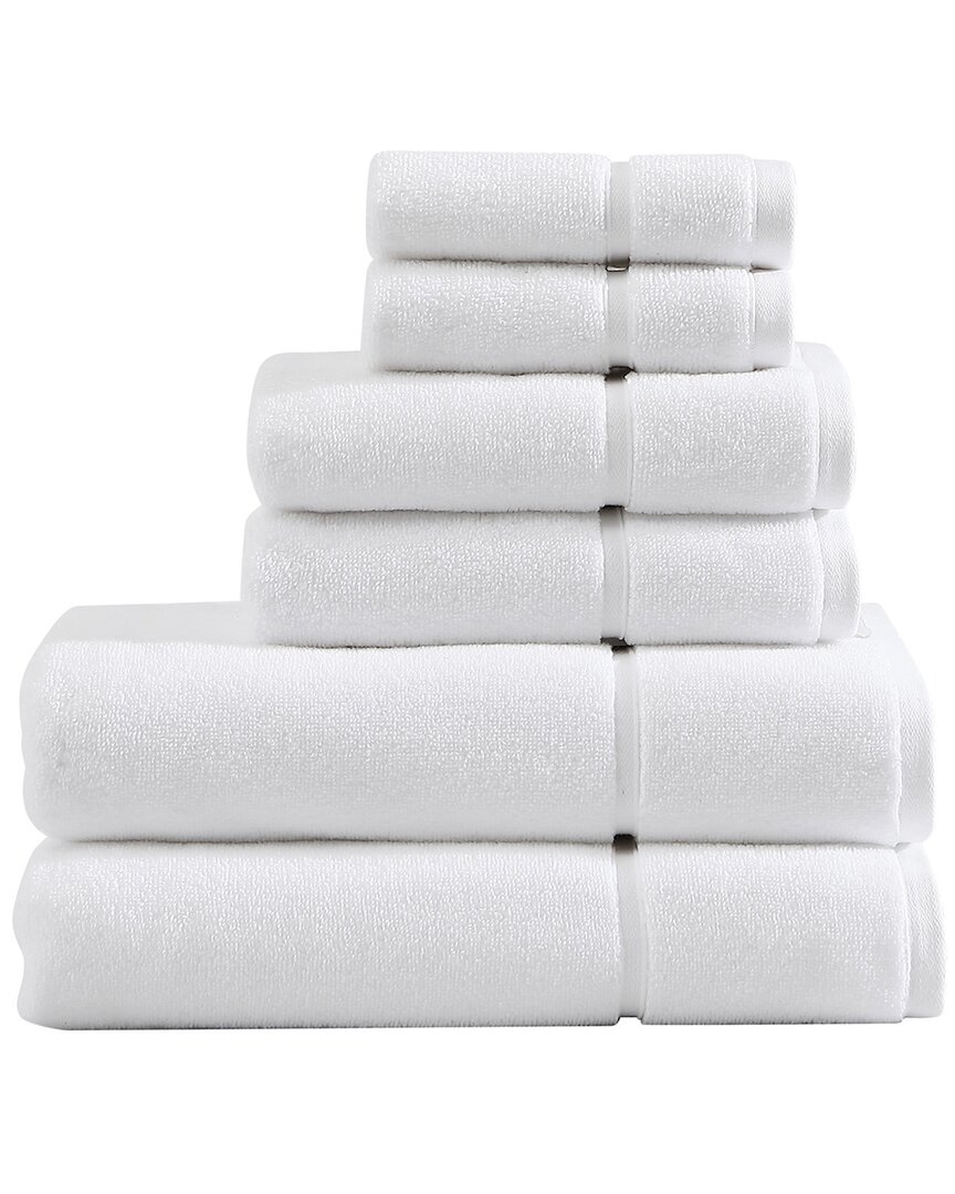 Shop Vera Wang Modern Lux Terry 6pc Towel Set In White