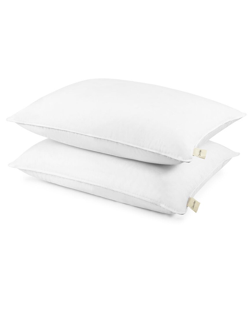 Calvin Klein Downaround Firm Support Pillow In White