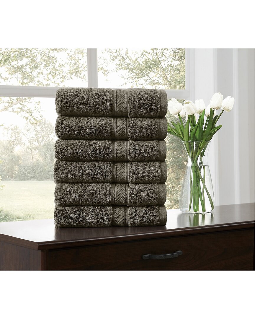 Royal Velvet Regal Plush 6pc Hand Towel In Green