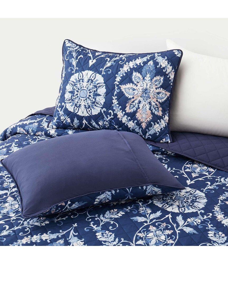 Unikome Floral & Geometric Printed Coverlet Set