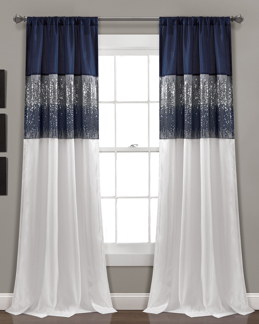 Triangle Home Night Sky Window Curtain Panel In White