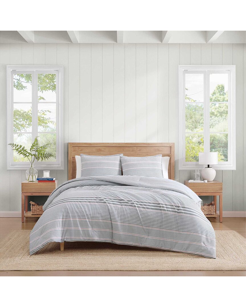 Tommy Hilfiger 180 Thread Count Danbury Stripe Cotton Duvet Set