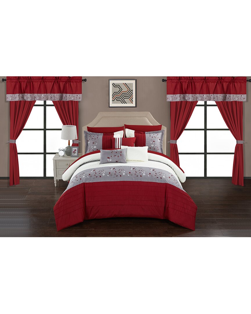 Chic Home Sona Bed In A Bag Comforter Set In Red
