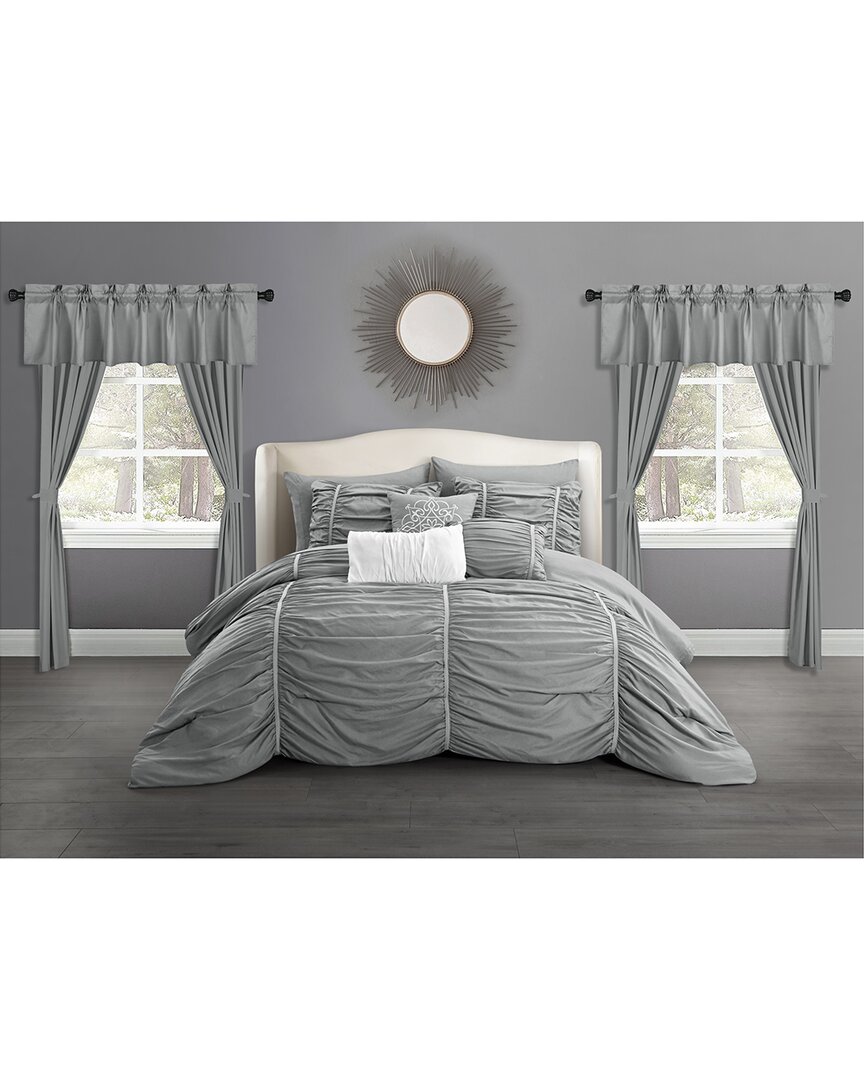 Chic Home Gruyeres Bed In A Bag Comforter Set In Grey