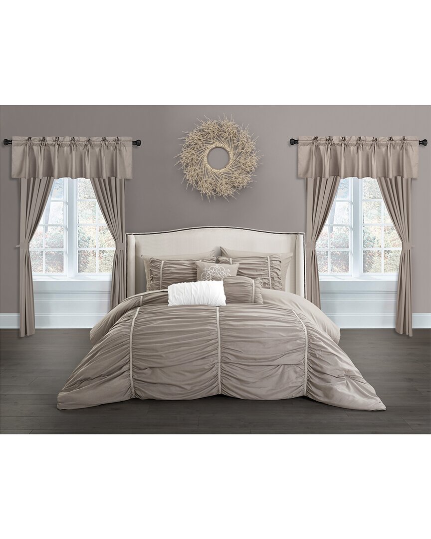 Chic Home Gruyeres Bed In A Bag Comforter Set In Taupe