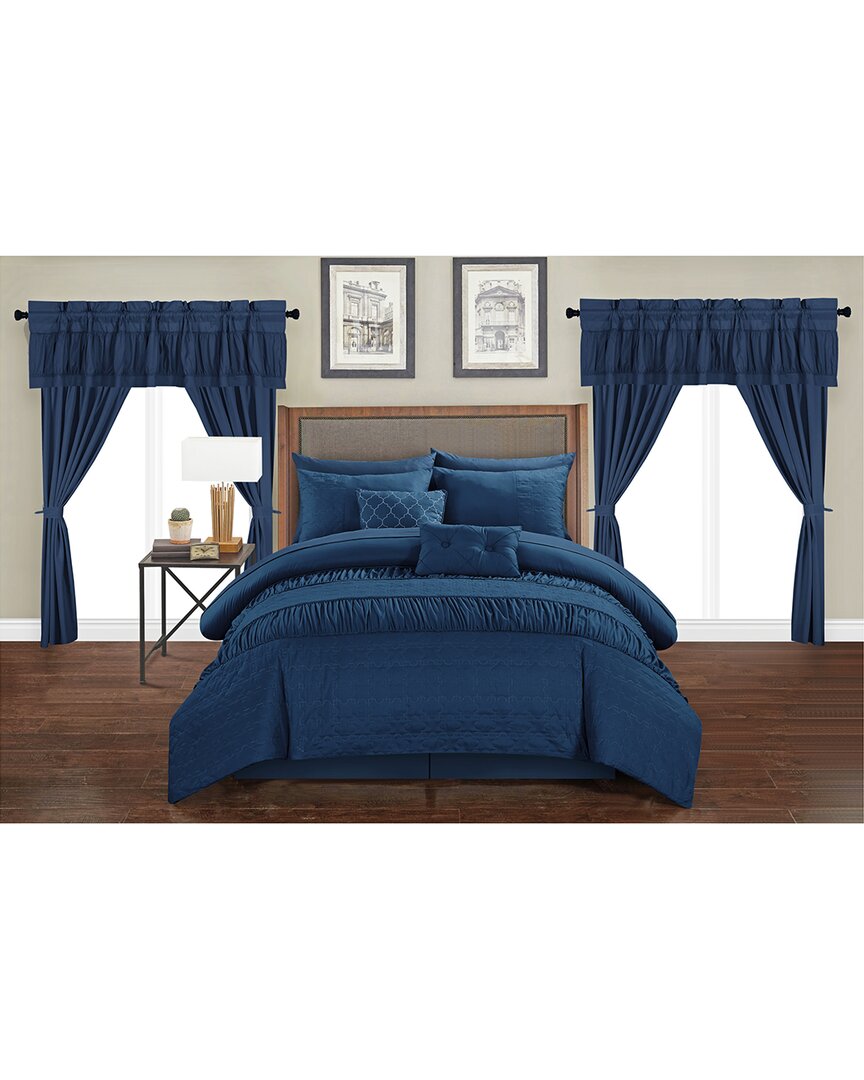 Chic Home Kea 20pc Bed In A Bag Comforter Set In Navy