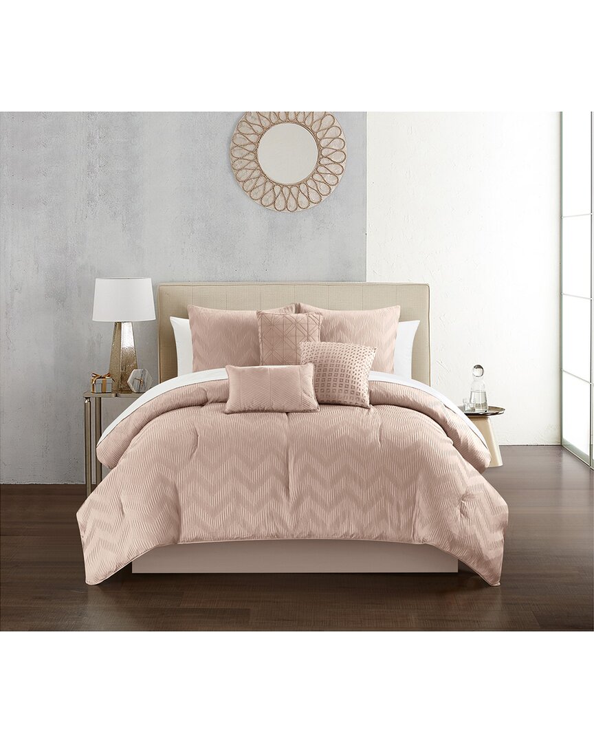 Chic Home Aveline 6pc Comforter Set In Rose