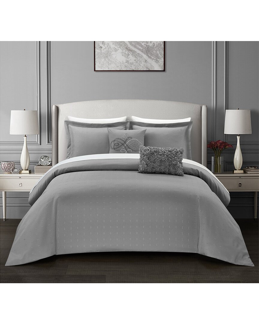 Chic Home Emmeline Comforter Set In Grey
