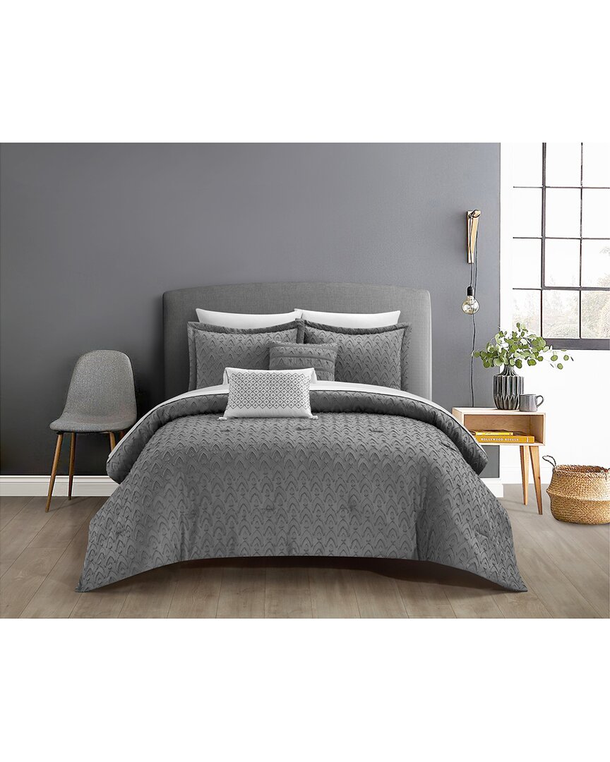 Chic Home Raevin Comforter Set In Grey