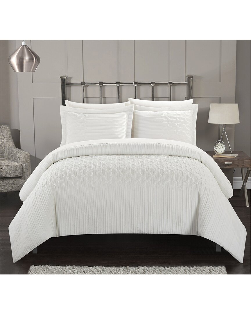 Chic Home Jazmaine Comforter Set In White