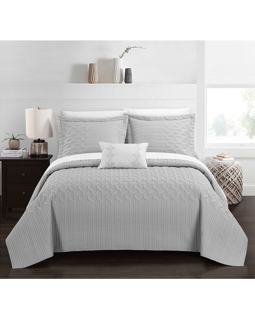 Chic Home Shaliya Bed In A Bag Quilt Set In Grey