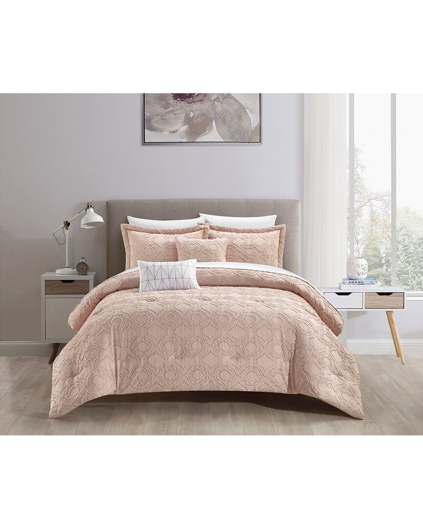 Chic Home Janny Comforter Set In Rose