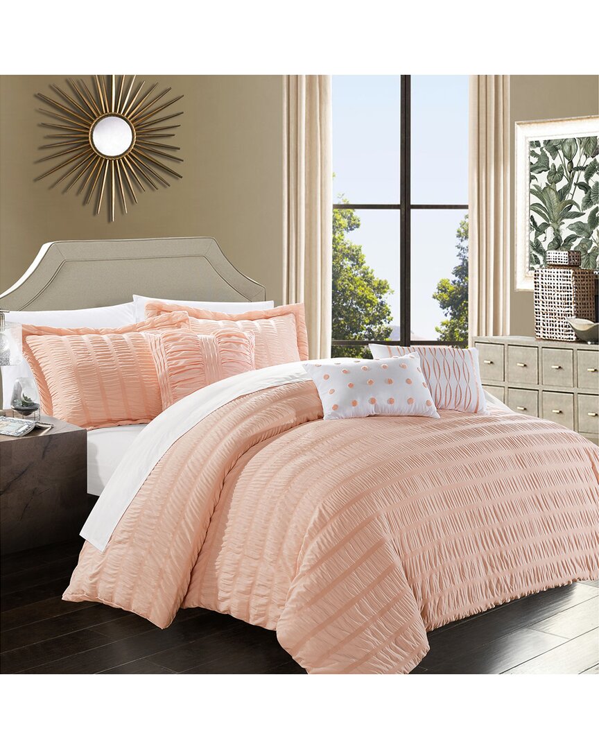 Chic Home Daza Comforter Set In Coral