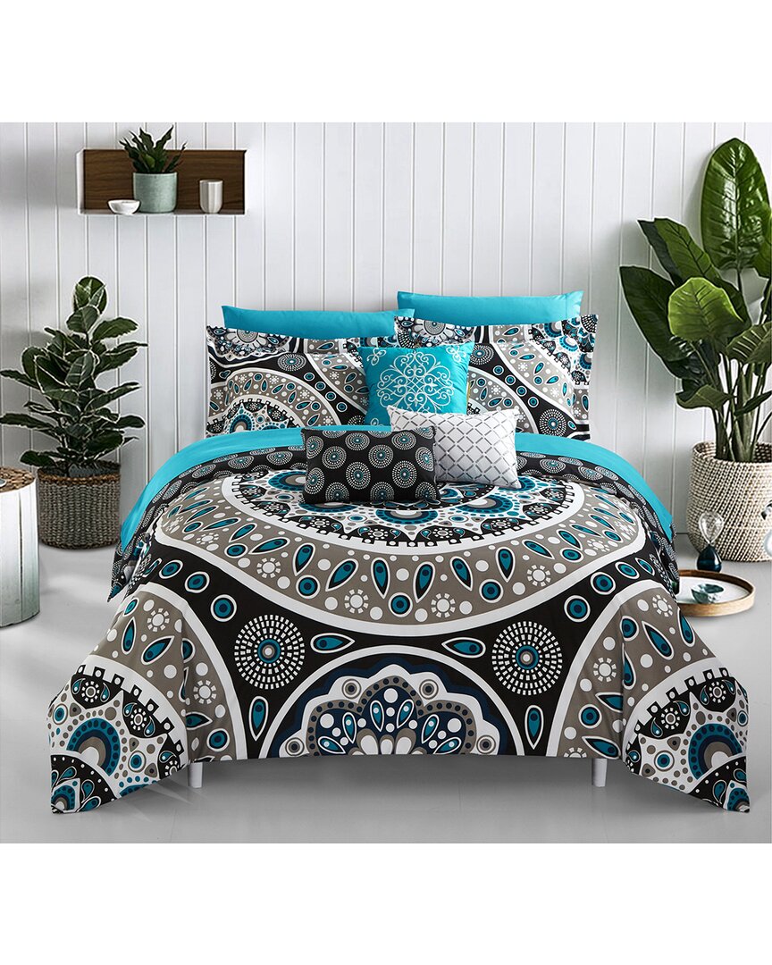 Chic Home Bryton Reversible Bed In A Bag Comforter Set In Black