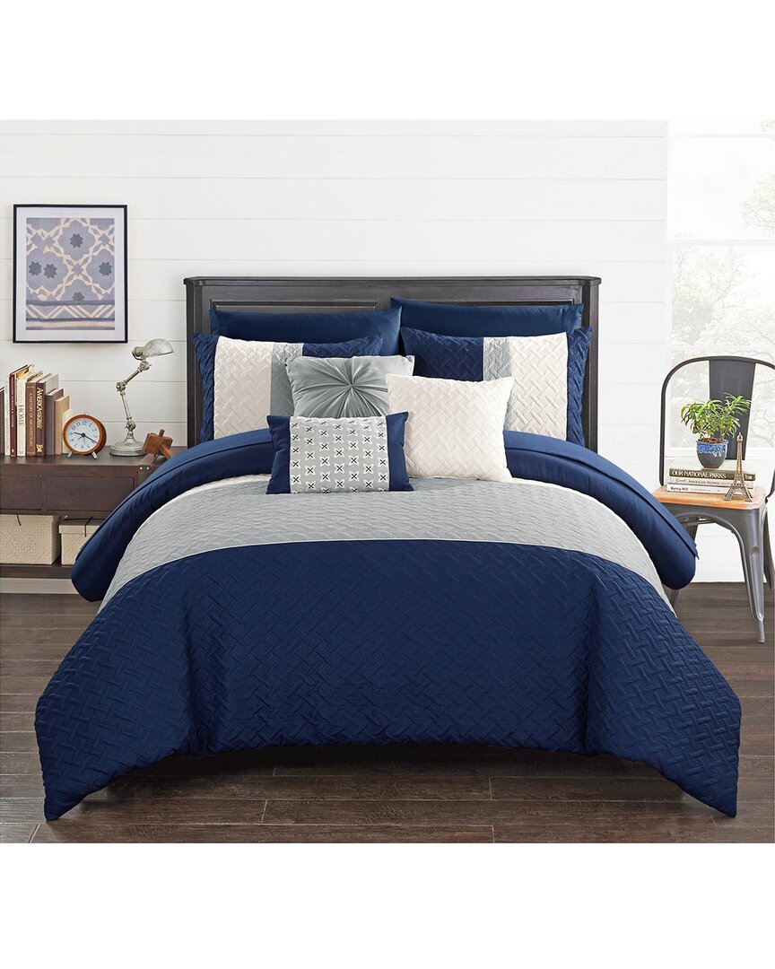 Chic Home Shai Bed In A Bag Comforter Set In Navy