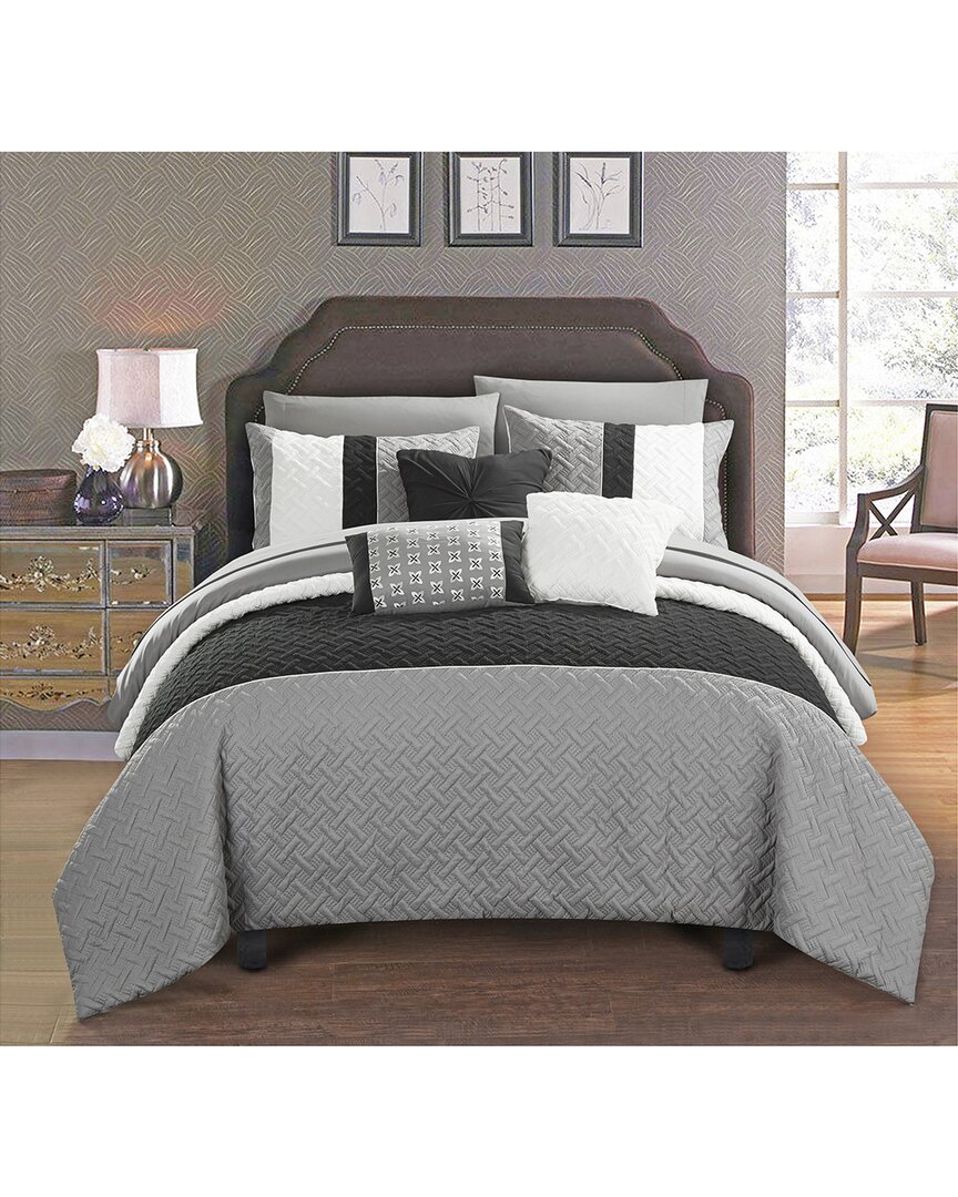 Chic Home Shai Bed In A Bag Comforter Set In Grey