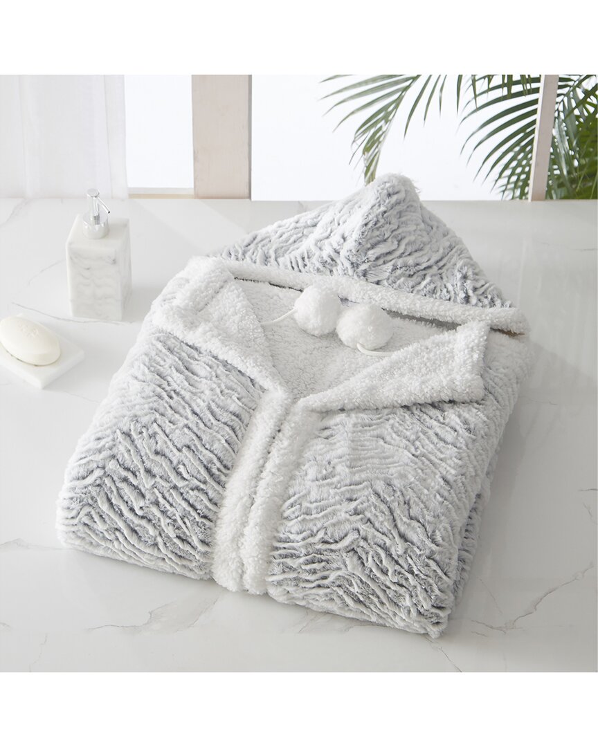 Chic Home Shaima Hooded Snuggle In Silver
