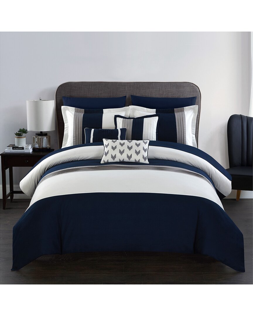 Chic Home Rashi Bed In A Bag Comforter Set In Navy