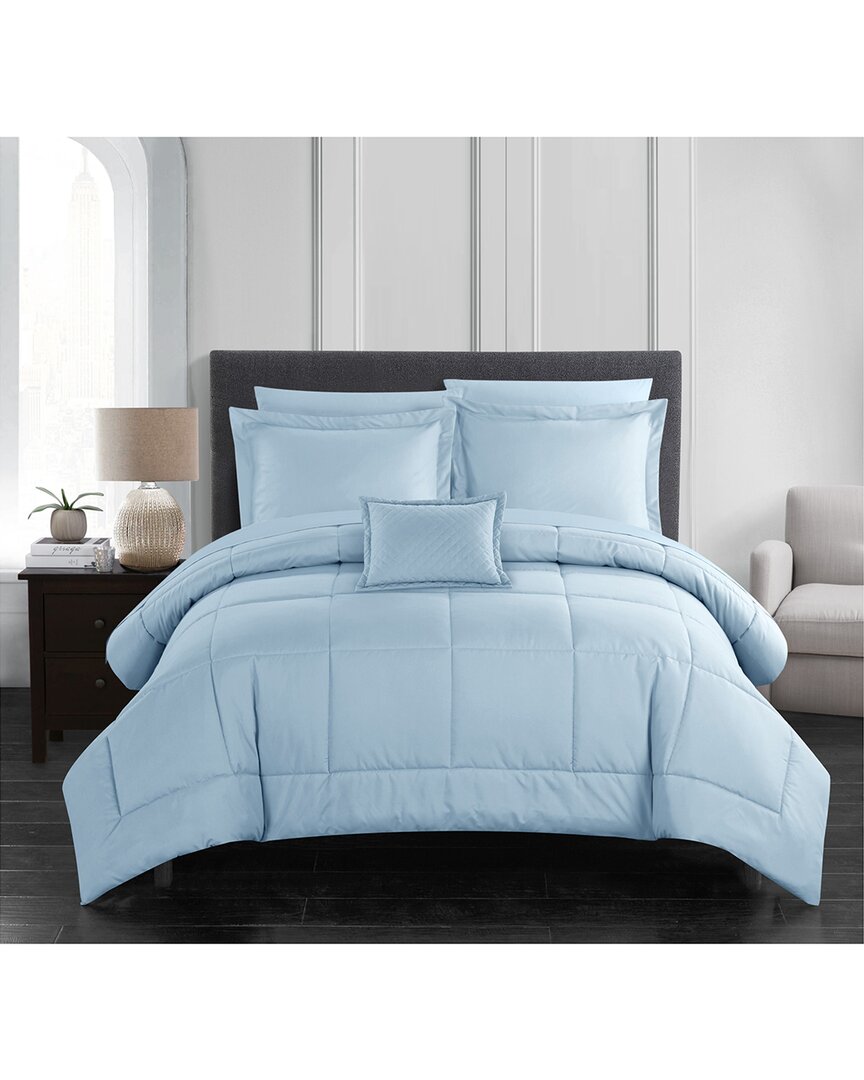 Chic Home Joshuah Bed In A Bag Comforter Set In Blue