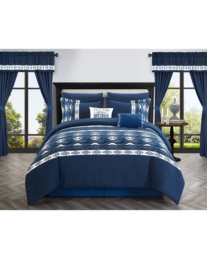 Chic Home Nysh Bed In A Bag Comforter Set In Navy