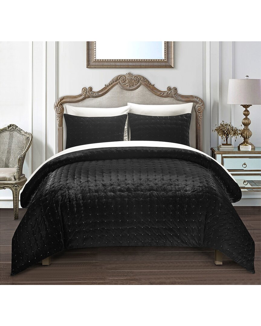 Chic Home Chaya Comforter Set In Black