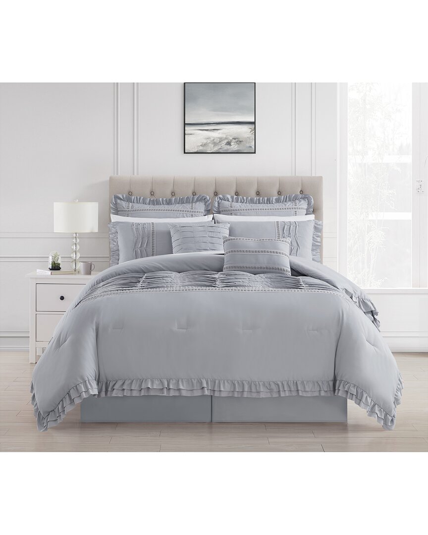Chic Home Yvonna Comforter Set In Grey